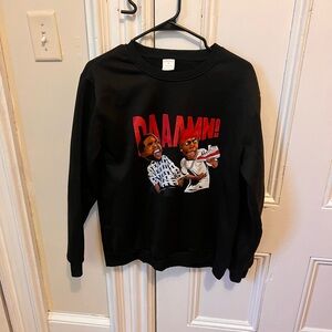 Black Graphic Sweatshirt with Bold Print
